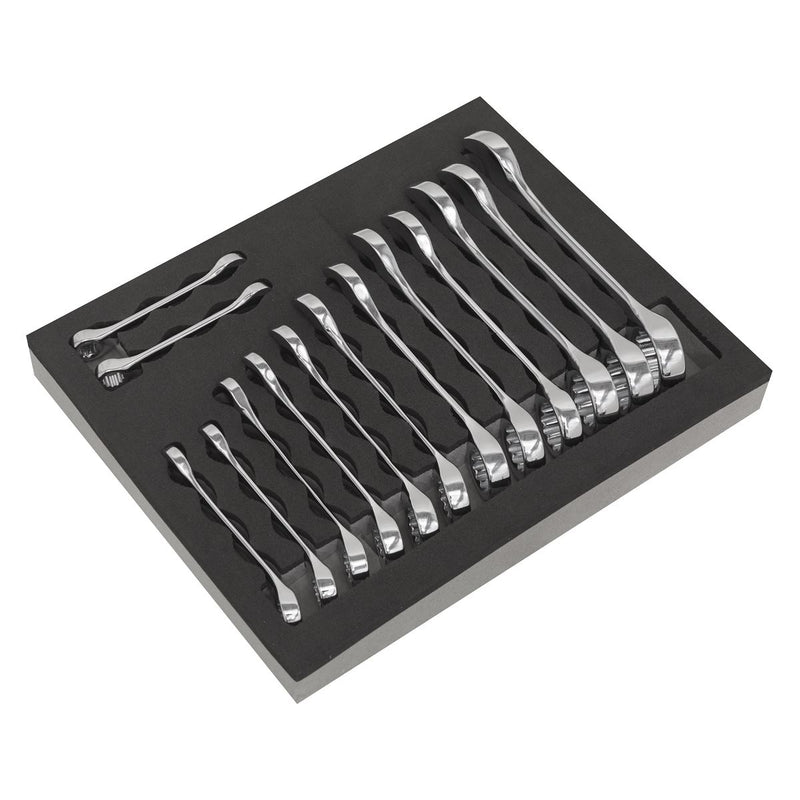 Sealey Combination Spanner Set 14pc Stubby S01232 Sealey - Dynamic Drive