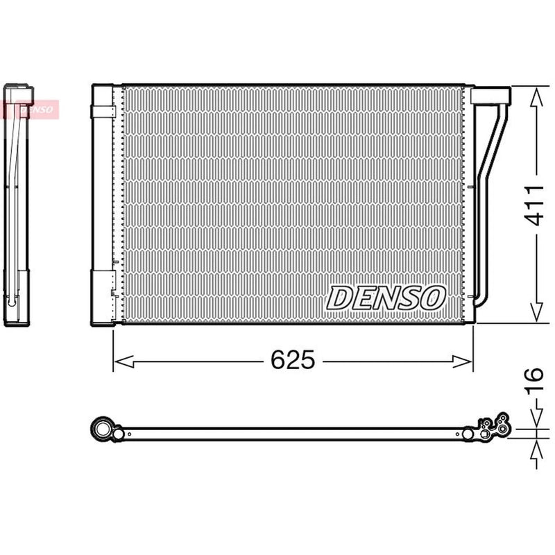 Denso Air Conditioning Condenser fits BMW 5 2011-2016