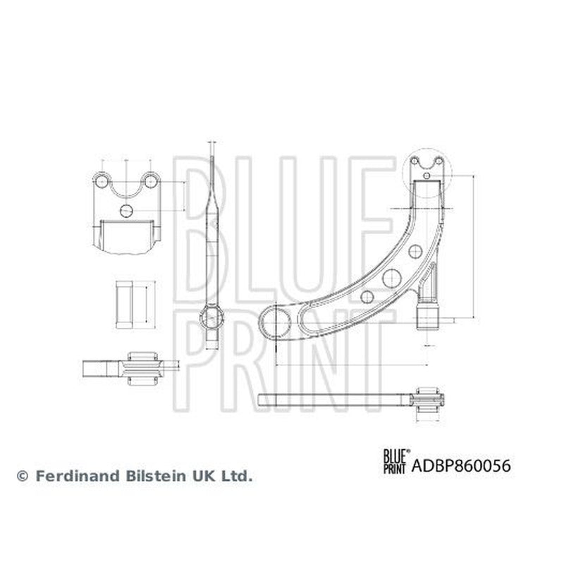 Blue Print 2 x L+R Front Control/Trailing Arms fits Hyundai Accent IV 2010-2018
