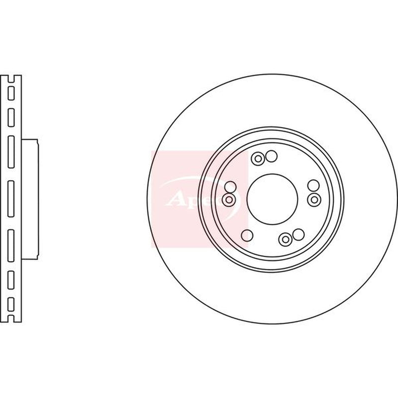 Apec 2 x Vented Brake Discs