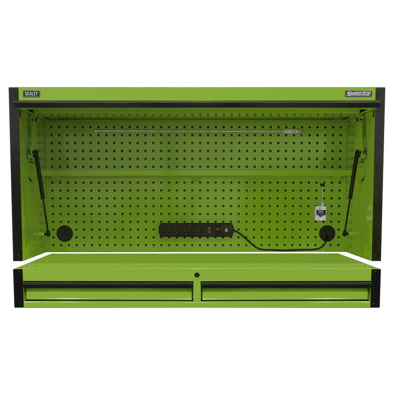 Superline Pro Superline PRO Black Edition Top Hutch & 2 Drawer Riser 1549mm Superline Pro - Dynamic Drive