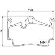 Brembo 4 x Rear Brake Pad Set fits Porsche 718 Boxster 2016-2017 2.0 2.5