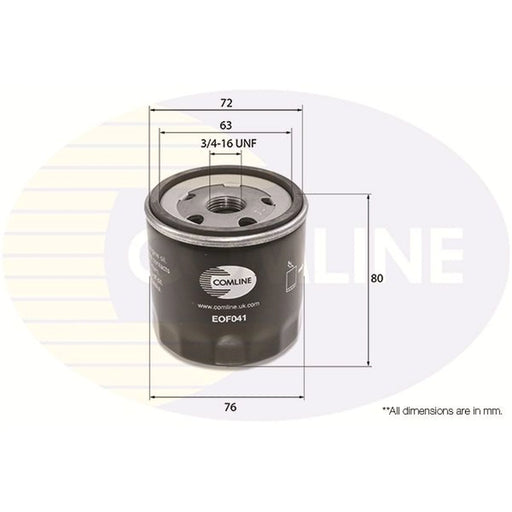 Comline Engine Oil Filter fits Alfa Romeo 164 1987-1991 3.0