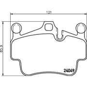 Mintex Front Brake Pad Set fits Porsche 911 2004-2012 3.6 3.8