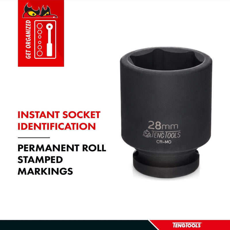 Teng Tools 1/2" Impact Socket ANSI Metric 24mm Teng Tools - Dynamic Drive