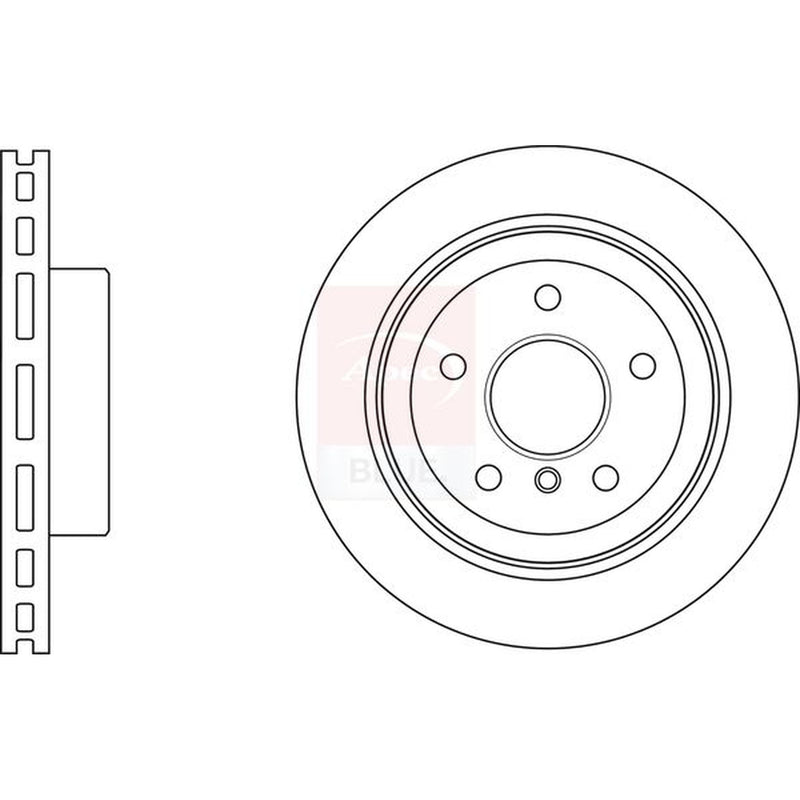 Apec Front Vented & Rear Vented Brake Discs & Pads fits BMW 5 2009-2017