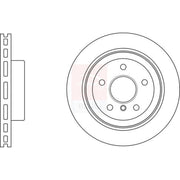 Apec Rear Brake Vented Discs & Pads fits BMW 5 2009-2017
