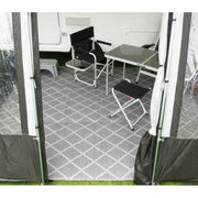 Paradise 2.5 X 5.0M Luxury Awning Carpet Moroccan Style Ground Sheet Grey Royal  - Dynamic Drive