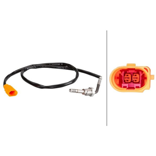 Hella Exhaust Gas Temperature Sensor after soot particulate filt fits Seat Ibiza