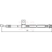 Apec Brake Hydraulic Hose Line Front Right fits Hyundai Amica 1998-2002 1.0