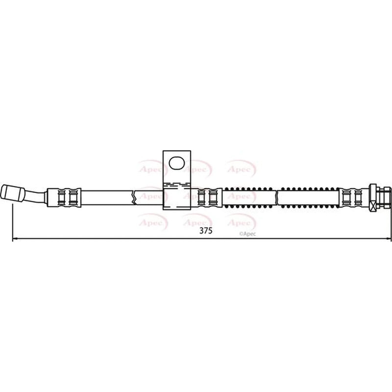 Apec Brake Hydraulic Hose Line Front Right HOS3650