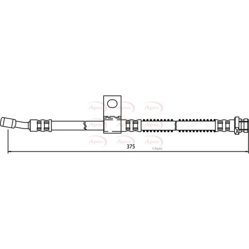 Apec Brake Hydraulic Hose Line Front Right HOS3650