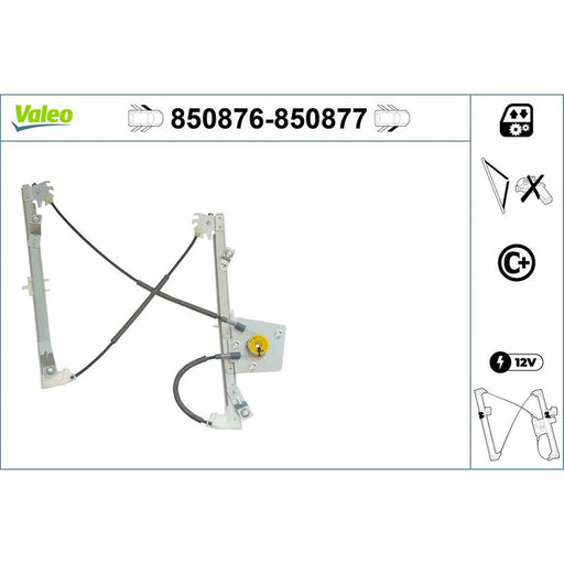 Valeo Electric Window Regulator Lifter Left Front 850876