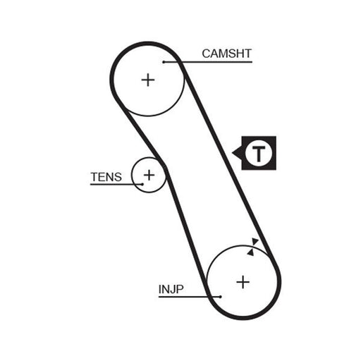 Gates Timing Belt Cambelt 98 Teeth fits Ford Escort 1986-1989 1.6