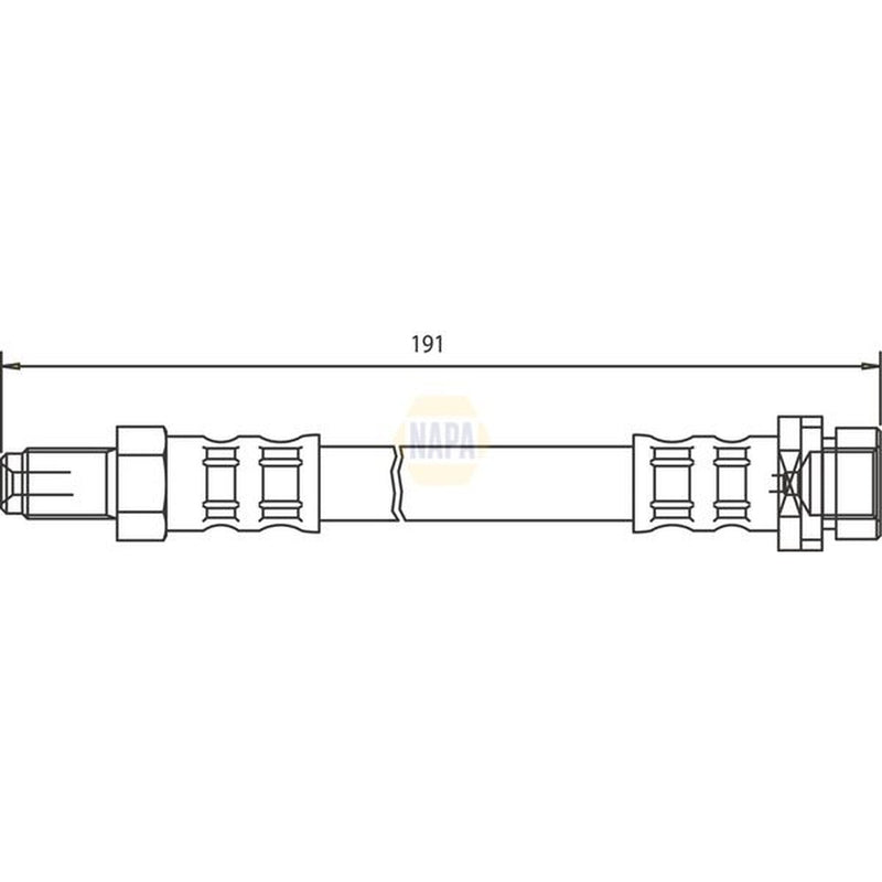 NAPA Brake Hydraulic Hose Line Rear fits Ford Focus I 1998-2004 1.4 1.6 1.8 2.0