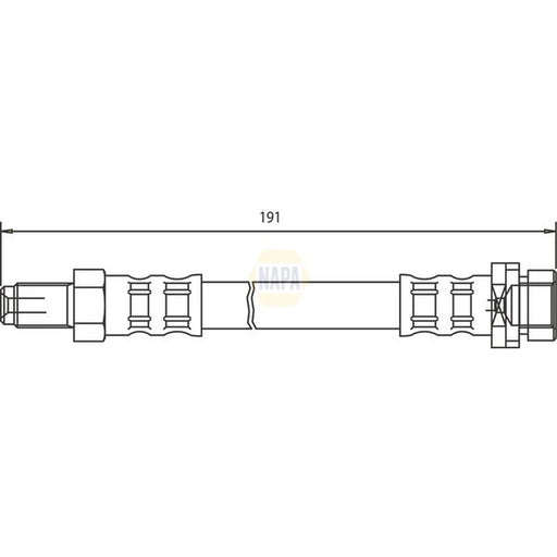 NAPA Brake Hydraulic Hose Line outer NBH1434