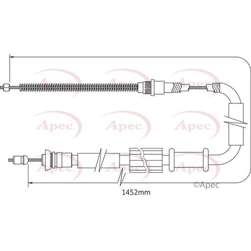 Apec Handbrake Cable Left Rear CAB1120