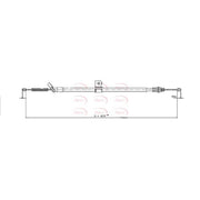 Apec Handbrake Cable Left Rear fits Nissan Juke 2010-2019 1.5 1.6