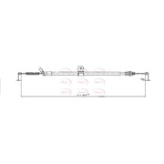 Apec Handbrake Cable Left Rear CAB1675