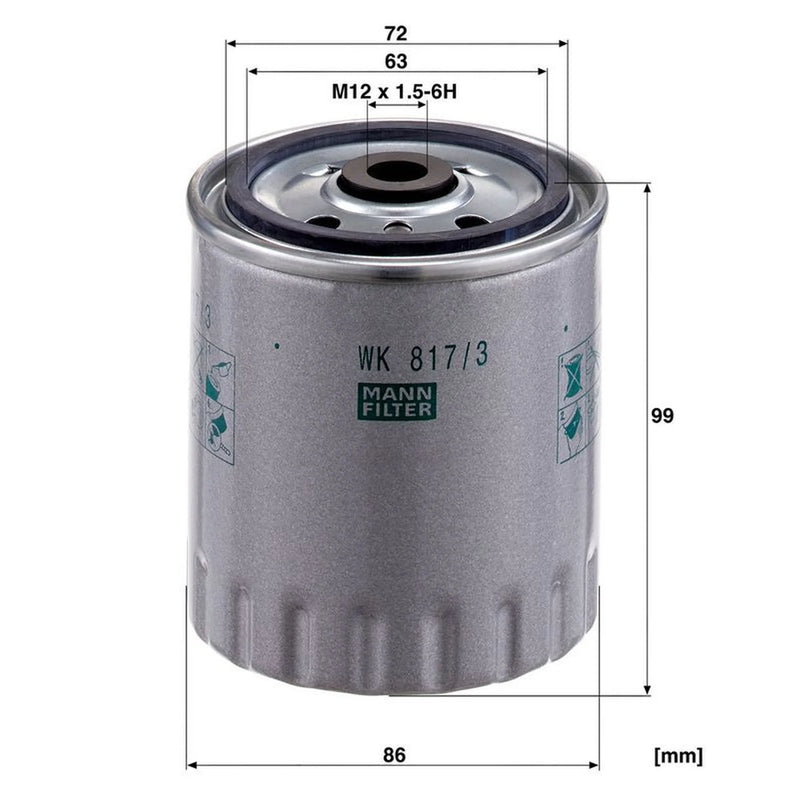 MANN-FILTER Full Service Kit with Air, Oil, Fuel & Cabin Filt fits Puch G-Modell