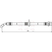 Apec Brake Hydraulic Hose Line Rear Right fits Honda Accord VII 2003-2008