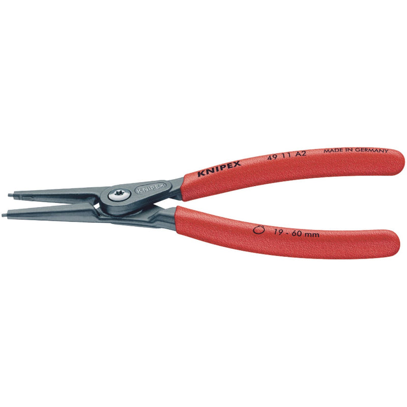 Draper Knipex 49 11 A2 180mm External Straight Tip Circlip Pliers, 19 - 60mm Cap Draper - Dynamic Drive