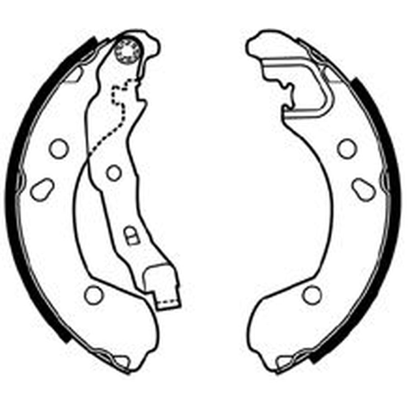 Abtex Brake Shoe Set Axle Kit fits Nissan Bluebird Sylphy II 2012 on 1.6
