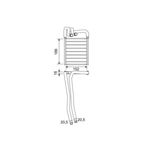 Valeo Heater Matrix Core Heat Exchanger 811605