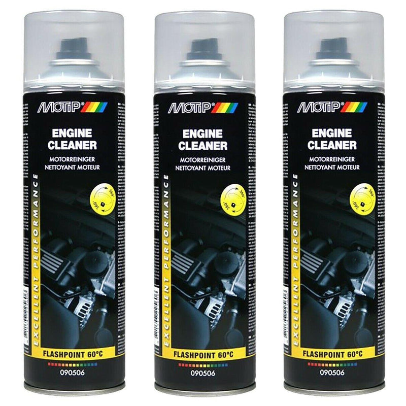 3X Motip Spray Engine Cleaner & Degreaser Removes Oil Dirt Grease & Grime Fast Motip  - Dynamic Drive