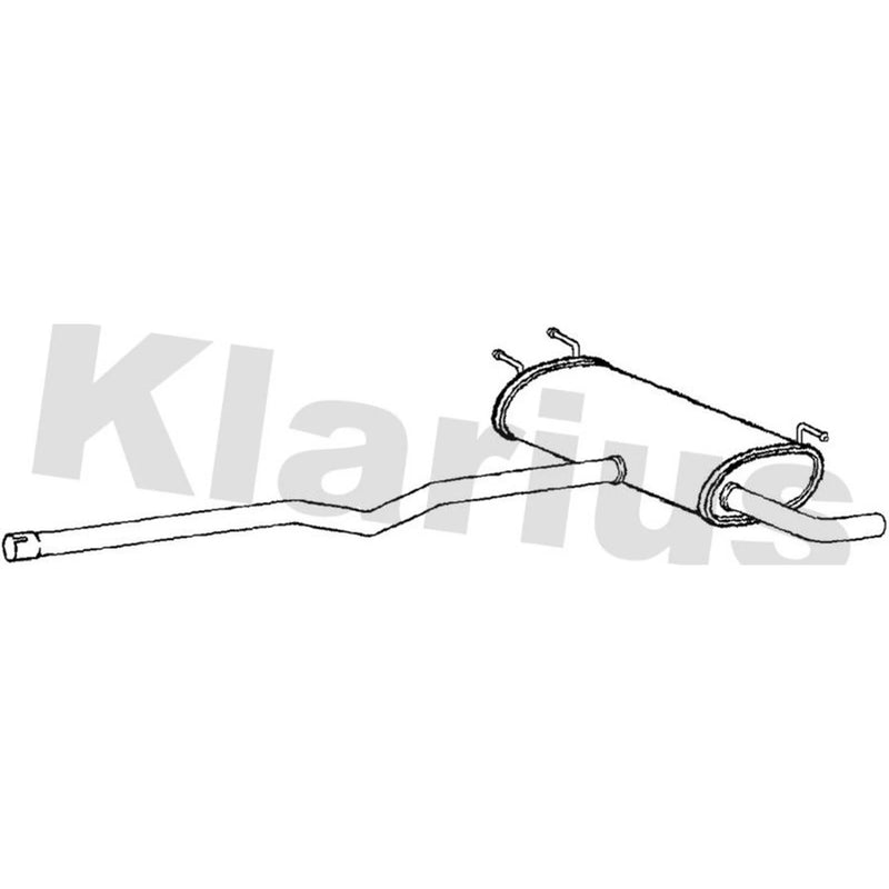 Klarius Box With Tail Pipe Rear fits Land Rover Freelander 2 2006-2014 2.2