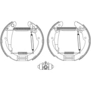 Mintex Brake Shoe Set Axle Kit fits Seat Inca 1995-2003 1.4 1.6 1.7 1.9