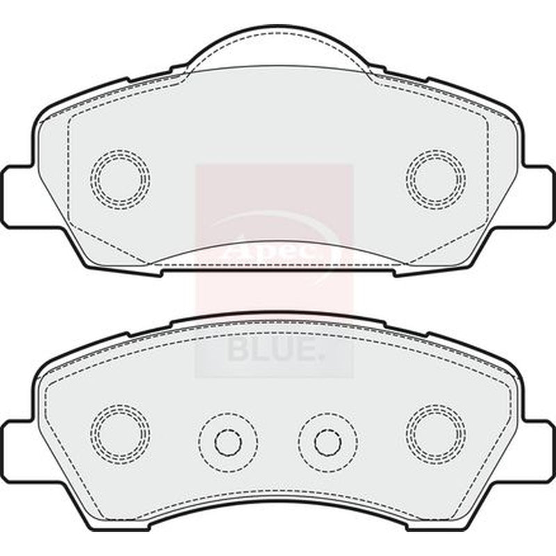 Apec Front Brake Pad Set fits Citroën C-Elysee 2012-2018 1.2 1.5 1.6