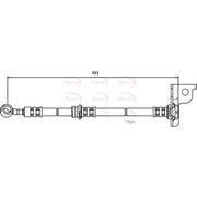 Apec Brake Hydraulic Hose Line Front Left fits Hyundai Santa Fé I 2000-2006
