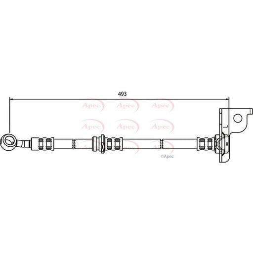 Apec Brake Hydraulic Hose Line Front Left fits Hyundai Santa Fé I 2000-2006