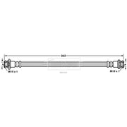 Borg & Beck Brake Hydraulic Hose Line Rear Right BBH7656