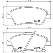 DON Front Brake Pad Set fits Toyota Auris 2006-2012 1.33 1.4 1.6 1.8