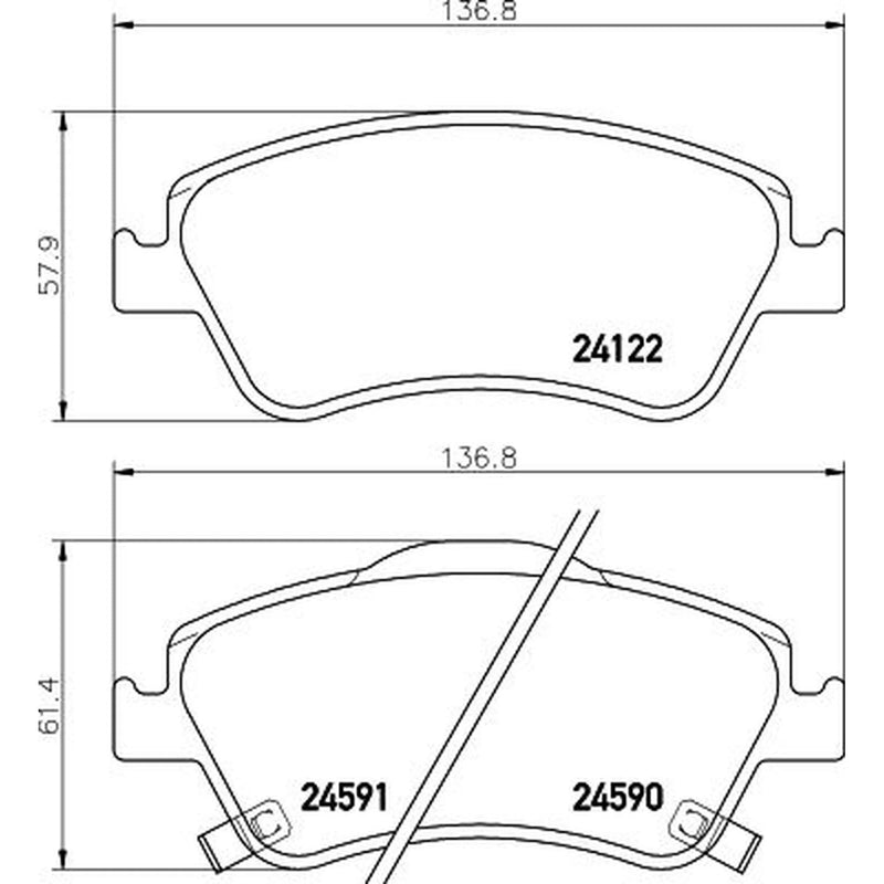 DON Front Brake Pad Set fits Toyota Auris 2006-2012 1.33 1.4 1.6 1.8