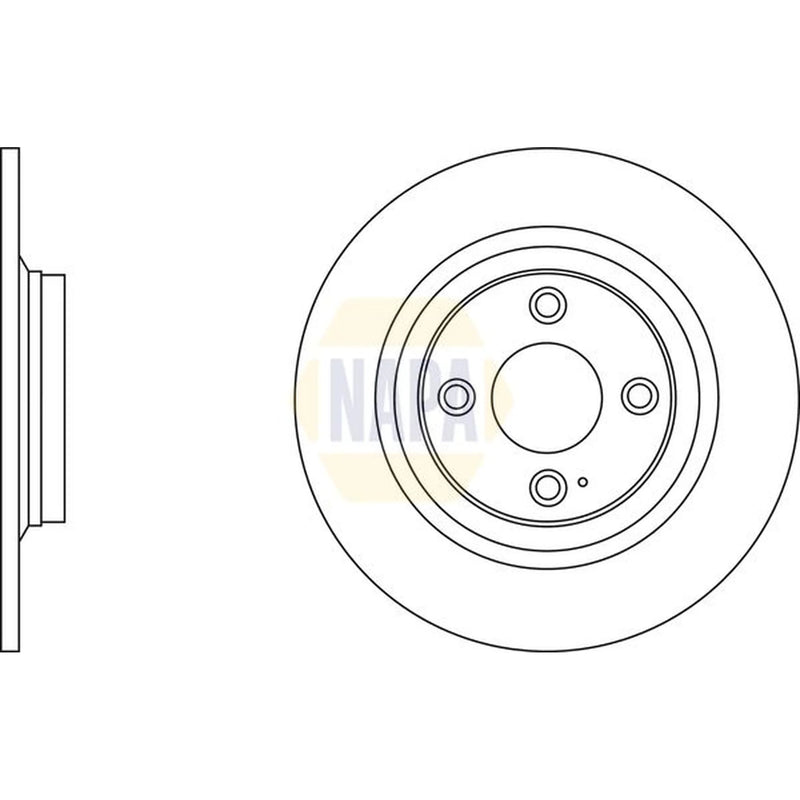 NAPA 2 x Solid Brake Discs fits Mazda MX-5 1998-2005 1.6 1.8