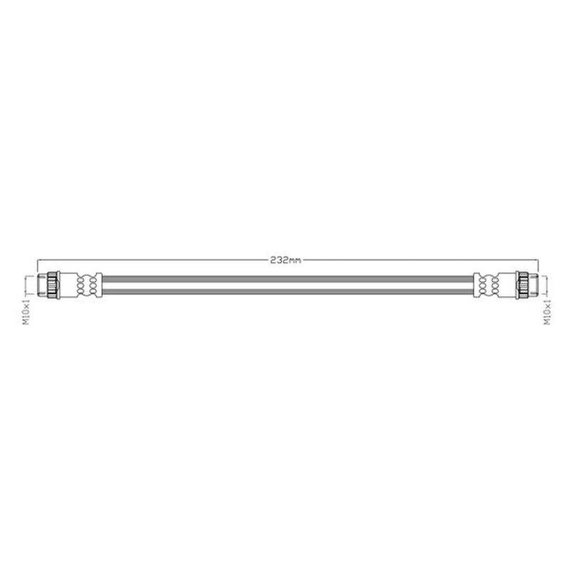 Juratek Brake Hydraulic Hose Line Rear fits Fiat Talento 2016 on 1.6
