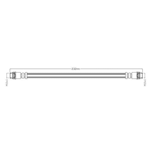 Juratek Brake Hydraulic Hose Line Rear fits Fiat Talento 2016 on 1.6