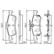 Bosch Front & Rear Pads fits Honda Civic IX 2015-2016 2.0