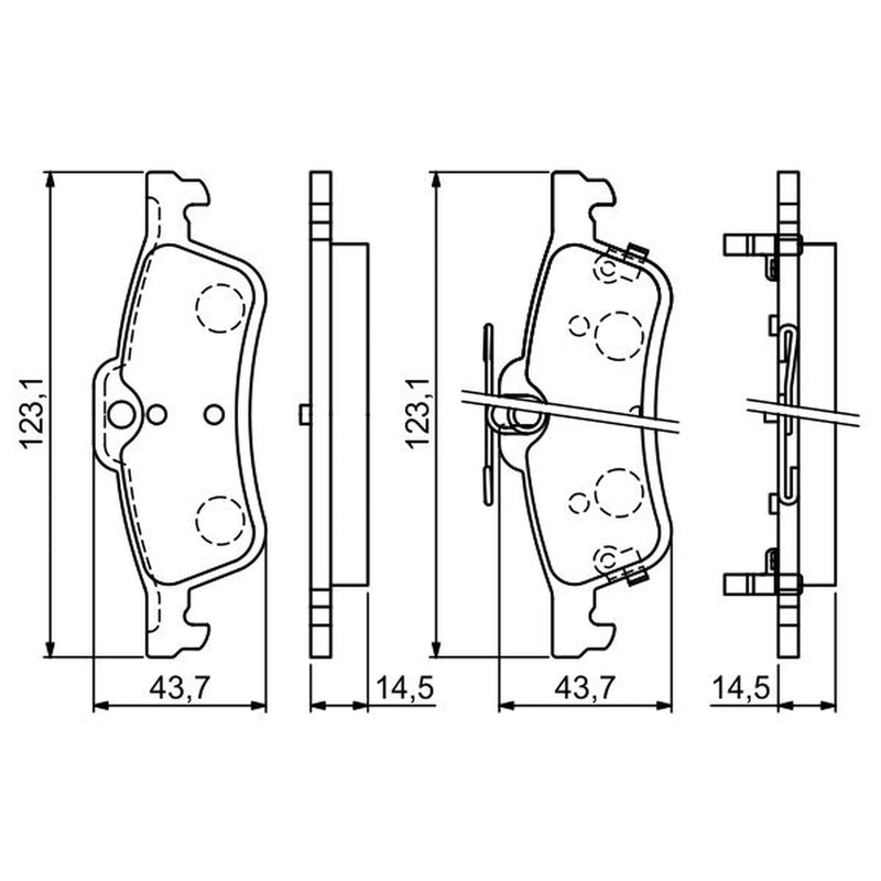 Bosch Front & Rear Pads fits Honda Civic IX 2015-2016 2.0