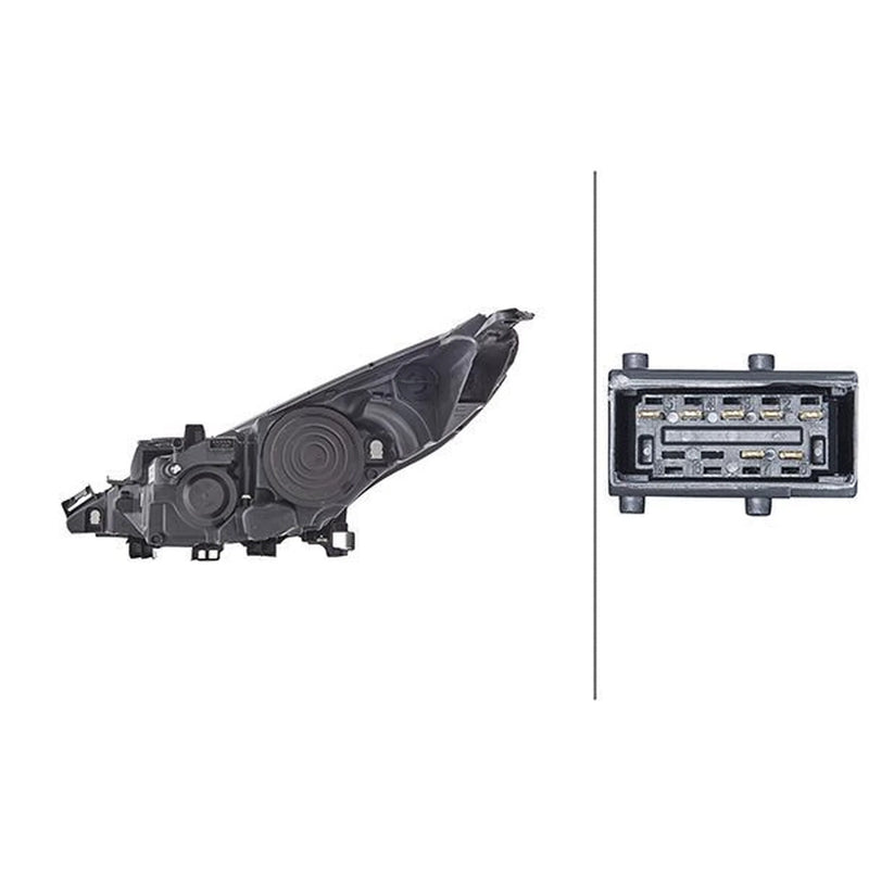 Hella Headlight Headlamp W5W Right fits Peugeot 207 2006-2015 1.4 1.6