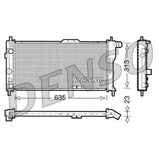 Denso Engine Radiator fits Opel Kadett E 1984-1993 1.6 1.8 2.0