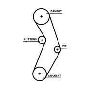 Gates Timing Belt Kit with Rollers fits Abarth 124 Spider 2016 on 1.4