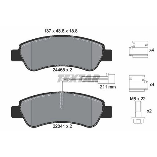 Textar Rear Brake Pad Set 2446503