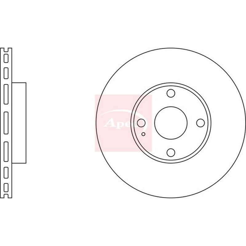 Apec 2 x Vented Brake Discs fits Mazda MX-5 1993-2005 1.6 1.8