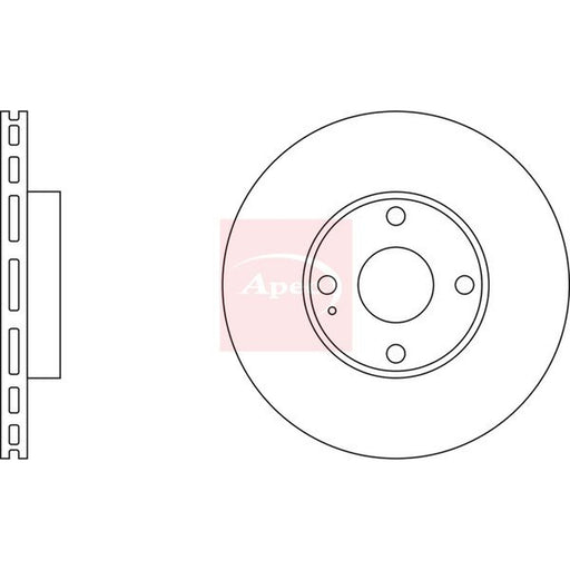 Apec 2 x Vented Brake Discs fits Mazda MX-5 1993-2005 1.6 1.8