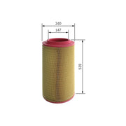 Bosch Engine Air Filter fits Valtra S Series 2001-2008