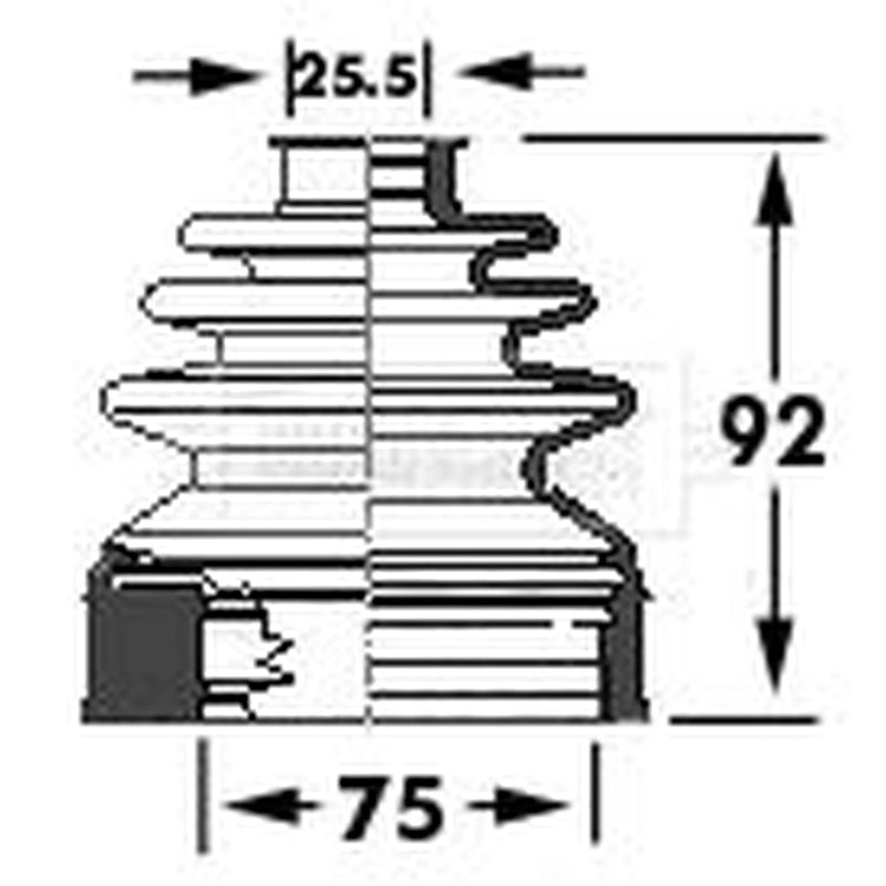 Borg & Beck Drive Shaft Bellow Kit transmission sided BCB6117